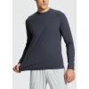 imagebaleaf Mens Fleece Thermal Long Sleeve Shirt Cold Weather Workout Tops Moisture Wicking Running ShirtDark Grey