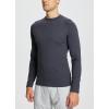 imagebaleaf Mens Fleece Thermal Long Sleeve Shirt Cold Weather Workout Tops Moisture Wicking Running ShirtDark Grey
