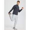 imagebaleaf Mens Fleece Thermal Long Sleeve Shirt Cold Weather Workout Tops Moisture Wicking Running ShirtDark Grey