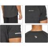imagebaleaf Mens Running Workout Shirts Short Sleeve Athletic TShirt Quick DryA014heather Black