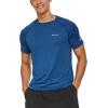 imagebaleaf Mens Running Workout Shirts Short Sleeve Athletic TShirt Quick DryA015heather Blue