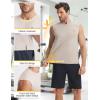 imagebaleaf Mens Sleeveless Shirts Gym Workout Tank Tops Swim Muscle T Shirt Quick Dry Sun Protection UPF 50 Athletic SportLight Brown