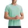 imagebaleaf Mens Cooling Running Shirts Short Sleeve Workout Athletic TShirts UPF 50 Sun Protection Quick Dry Moisture WickingLight Green
