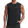 imagebaleaf Mens Sleeveless Shirts Gym Workout Tank Tops Swim Muscle T Shirt Quick Dry Sun Protection UPF 50 Athletic SportBlack