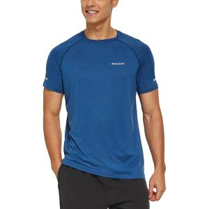 imagebaleaf Mens Running Workout Shirts Short Sleeve Athletic TShirt Quick DryA015heather Blue