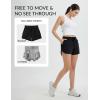 imagebaleaf Womens 35 Running Shorts Quick Dry with Zipper Pocket Liner Shorts Gym WorkoutBlack