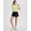 imagebaleaf Womens 35 Running Shorts Quick Dry with Zipper Pocket Liner Shorts Gym WorkoutBlack