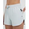 imagebaleaf Womens 35 Running Shorts Quick Dry with Zipper Pocket Liner Shorts Gym WorkoutLight Gray
