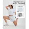 imagebaleaf Womens 35 Running Shorts Quick Dry with Zipper Pocket Liner Shorts Gym WorkoutLight Gray