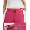 imagebaleaf Womens 35 Running Shorts Quick Dry with Zipper Pocket Liner Shorts Gym WorkoutRose Red