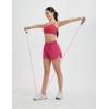 imagebaleaf Womens 35 Running Shorts Quick Dry with Zipper Pocket Liner Shorts Gym WorkoutRose Red