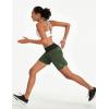 imagebaleaf Womens 7 Long Running Athletic Shorts with Liner High Waist Workout Gym Quick Dry Soft Split Leg Zipper PocketArmy Green