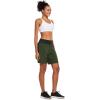 imagebaleaf Womens 7 Long Running Athletic Shorts with Liner High Waist Workout Gym Quick Dry Soft Split Leg Zipper PocketArmy Green