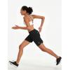 imagebaleaf Womens 7 Long Running Athletic Shorts with Liner High Waist Workout Gym Quick Dry Soft Split Leg Zipper PocketBlack