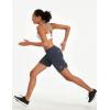 imagebaleaf Womens 7 Long Running Athletic Shorts with Liner High Waist Workout Gym Quick Dry Soft Split Leg Zipper PocketGrey