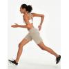 imagebaleaf Womens 7 Long Running Athletic Shorts with Liner High Waist Workout Gym Quick Dry Soft Split Leg Zipper PocketKhaki
