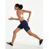 imagebaleaf Womens 7 Long Running Athletic Shorts with Liner High Waist Workout Gym Quick Dry Soft Split Leg Zipper PocketNavy