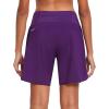 imagebaleaf Womens 7 Long Running Athletic Shorts with Liner High Waist Workout Gym Quick Dry Soft Split Leg Zipper PocketPurple