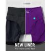 imagebaleaf Womens 7 Long Running Athletic Shorts with Liner High Waist Workout Gym Quick Dry Soft Split Leg Zipper PocketPurple