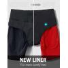 imagebaleaf Womens 7 Long Running Athletic Shorts with Liner High Waist Workout Gym Quick Dry Soft Split Leg Zipper PocketRed