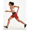 imagebaleaf Womens 7 Long Running Athletic Shorts with Liner High Waist Workout Gym Quick Dry Soft Split Leg Zipper PocketRed