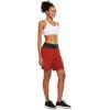 imagebaleaf Womens 7 Long Running Athletic Shorts with Liner High Waist Workout Gym Quick Dry Soft Split Leg Zipper PocketRed