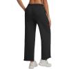 imagebaleaf Womens Barrel Pants with Pockets Drawstring Athletic Quick Dry Adjustable Cuff Wide Leg Tapered Fit Casual SweatpantsBlack