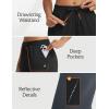 imagebaleaf Womens Barrel Pants with Pockets Drawstring Athletic Quick Dry Adjustable Cuff Wide Leg Tapered Fit Casual SweatpantsBlack