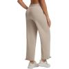 imagebaleaf Womens Barrel Pants with Pockets Drawstring Athletic Quick Dry Adjustable Cuff Wide Leg Tapered Fit Casual SweatpantsKhaki