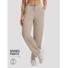 imagebaleaf Womens Barrel Pants with Pockets Drawstring Athletic Quick Dry Adjustable Cuff Wide Leg Tapered Fit Casual SweatpantsKhaki