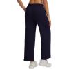 imagebaleaf Womens Barrel Pants with Pockets Drawstring Athletic Quick Dry Adjustable Cuff Wide Leg Tapered Fit Casual SweatpantsNavy Blue
