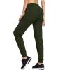 imagebaleaf Womens Joggers Running Pants Quick Dry Lightweight Workout with Zipper Pockets Drawstring Hiking Travel GymArmygreenpants