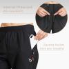imagebaleaf Womens Joggers Running Pants Quick Dry Lightweight Workout with Zipper Pockets Drawstring Hiking Travel GymBlackpants