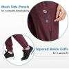 imagebaleaf Womens Joggers Running Pants Quick Dry Lightweight Workout with Zipper Pockets Drawstring Hiking Travel GymDark Red