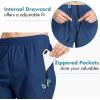 imagebaleaf Womens Joggers Running Pants Quick Dry Lightweight Workout with Zipper Pockets Drawstring Hiking Travel GymVallartabluepants