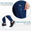 imagebaleaf Womens Joggers Running Pants Quick Dry Lightweight Workout with Zipper Pockets Drawstring Hiking Travel GymYalebluepants