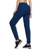 imagebaleaf Womens Joggers Running Pants Quick Dry Lightweight Workout with Zipper Pockets Drawstring Hiking Travel GymYalebluepants