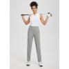 imagebaleaf Womens Pants with Zipper Pockets Stretch Golf Pants High Waist Travel Athletic Work Casual UPF50Grey