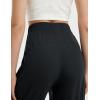 imagebaleaf Womens Track Pants Lightweight Athletic Travel Wide Leg Pants with Pockets 30 Work Lounge Loose Fit UPF50Black