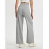 imagebaleaf Womens Track Pants Lightweight Athletic Travel Wide Leg Pants with Pockets 30 Work Lounge Loose Fit UPF50Gray