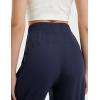 imagebaleaf Womens Track Pants Lightweight Athletic Travel Wide Leg Pants with Pockets 30 Work Lounge Loose Fit UPF50Navy Blue