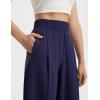 imagebaleaf Womens Track Pants Lightweight Athletic Travel Wide Leg Pants with Pockets 30 Work Lounge Loose Fit UPF50Navy Blue