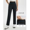 imagebaleaf Womens Travel Pants Lightweight Business Casual Work Pants Stretch Petite Ankle Golf Slacks with Pockets UPF50 Black S