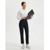 imagebaleaf Womens Travel Pants Lightweight Business Casual Work Pants Stretch Petite Ankle Golf Slacks with Pockets UPF50 Black S