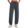 imagebaleaf Womens Barrel Pants with Pockets Drawstring Athletic Quick Dry Adjustable Cuff Wide Leg Tapered Fit Casual SweatpantsDark Gray