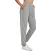 imagebaleaf Womens Pants with Zipper Pockets Stretch Golf Pants High Waist Travel Athletic Work Casual UPF50Grey