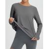 imagebaleaf Womens Running Sun Shirts Long Sleeve UPF 50 Workout Tops UV Athletic Split Back Quick Dry LightweightDark Gray