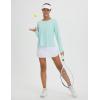 imagebaleaf Womens Running Sun Shirts Long Sleeve UPF 50 Workout Tops UV Athletic Split Back Quick Dry LightweightLight Green