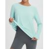 imagebaleaf Womens Running Sun Shirts Long Sleeve UPF 50 Workout Tops UV Athletic Split Back Quick Dry LightweightLight Green