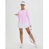 imagebaleaf Womens Running Sun Shirts Long Sleeve UPF 50 Workout Tops UV Athletic Split Back Quick Dry LightweightLight Purple